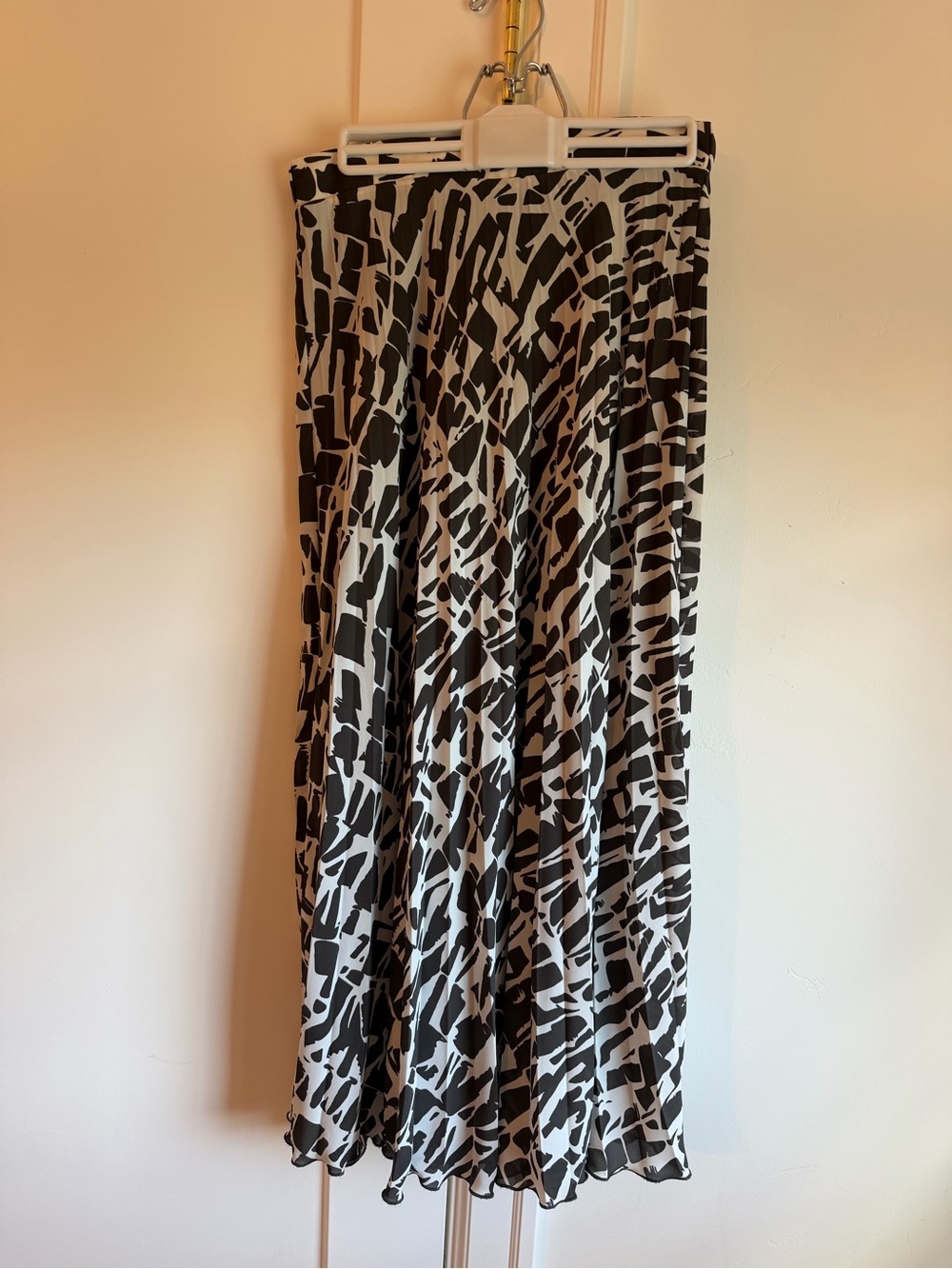 Black and White Maeve Midi Skirt
